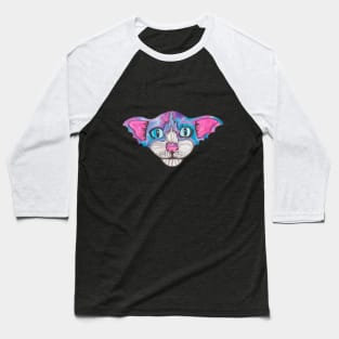 Watercolor bat cat Baseball T-Shirt